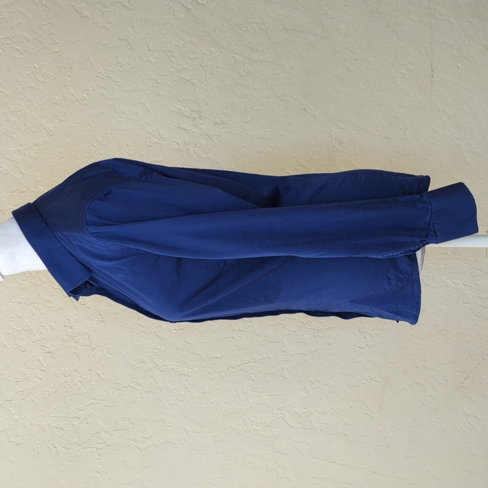 Tailor Store Custom Made Royal Blue Long Sleeve Button Down Shirt Size Small - Picture 2 of 8